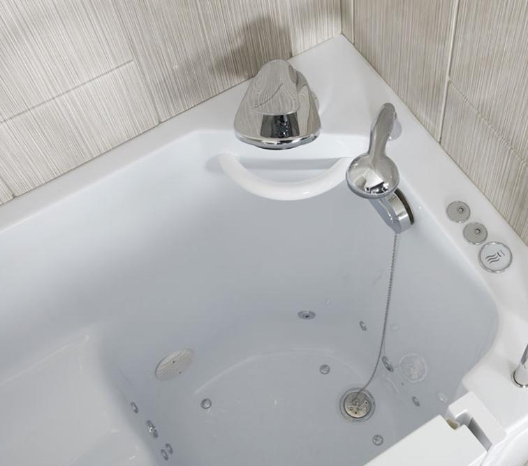Safe ADA compliant white walk-in tub remodel by Re-Bath.